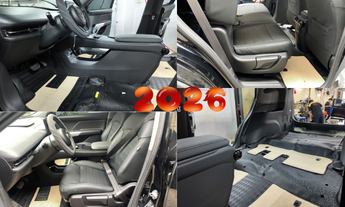 Nâng cấp combo ghế da, sàn da, lót chân Lavor siêu hời cho Vinfast Limo green tại Hoàng Dương auto