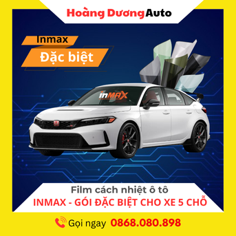 Film cách nhiệt Inmax gói cao cấp xe 5 chỗ